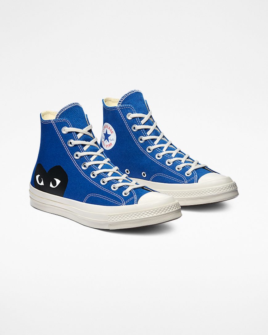 Pánské Boty Vysoké Converse x Comme des Garçons PLAY Chuck 70 Blankyt Černé | CZ GXE3160